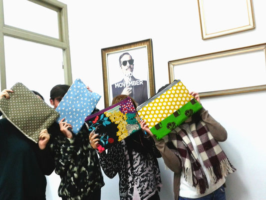 bolso de mano (clutch) con nuestras telas japonesas