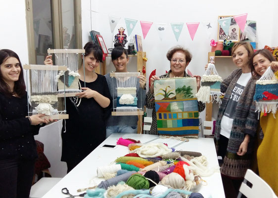 taller de tapiz en telar