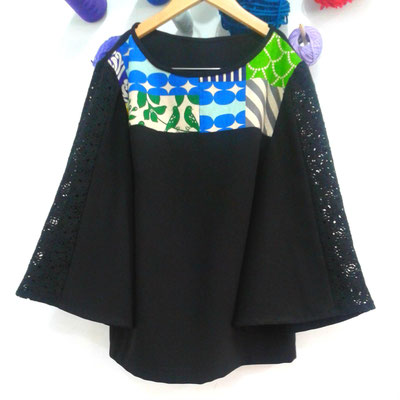 Top combinado con nuestras telas japonesas