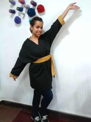 Kimono con detalles en telas japonesas de nuestra tienda