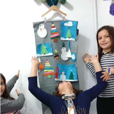 costura para niños: adornos navideños 