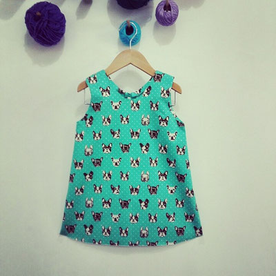 vestido confeccionado en Teté con nuestras telas japonesas