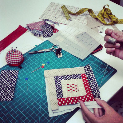patchwork - técnica log cabin