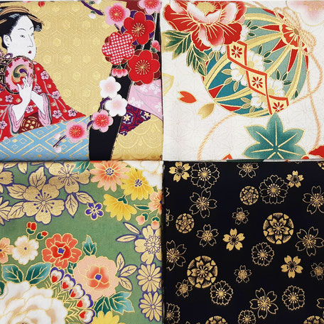 Telas Japonesas Motivos Florales / 24,00€